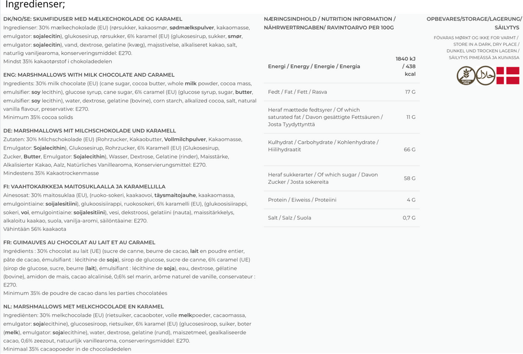 The Mallows - Karamel og Mælke Chokolade Skumfidus