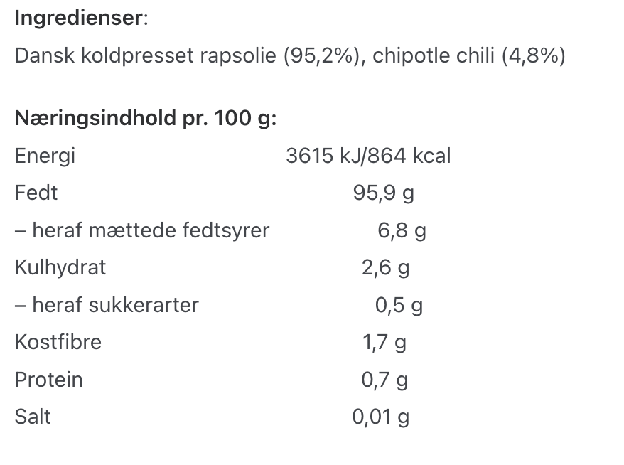 Spice by Spice - Krydderolie, chili chipotle