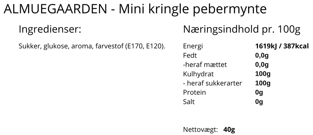 Almuegaarden - Bolchekringle