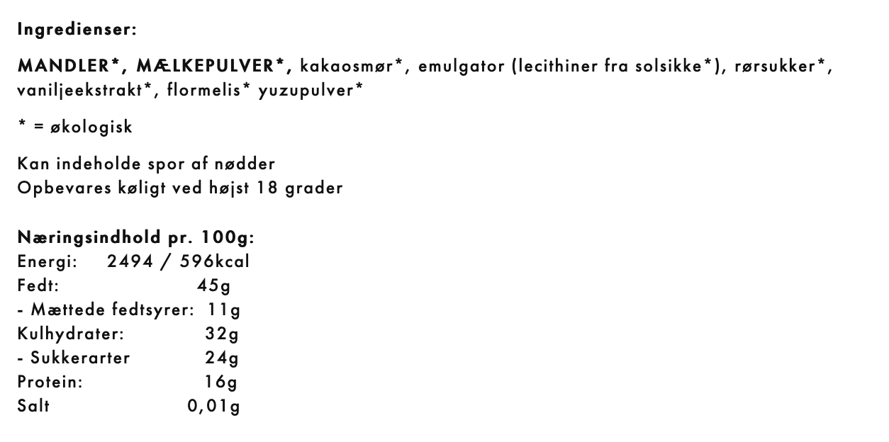 Anker Chokolade - Mandler med Yuzu