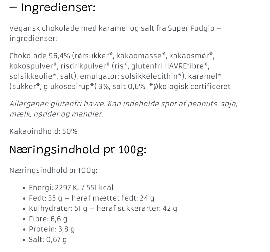 Super Fudgio - Chokolade med Karamel