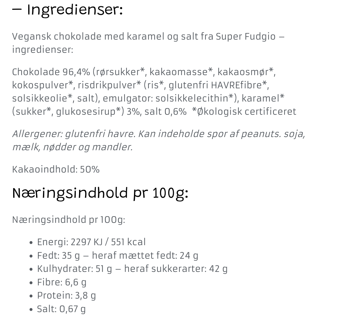 Super Fudgio - Chokolade med Karamel