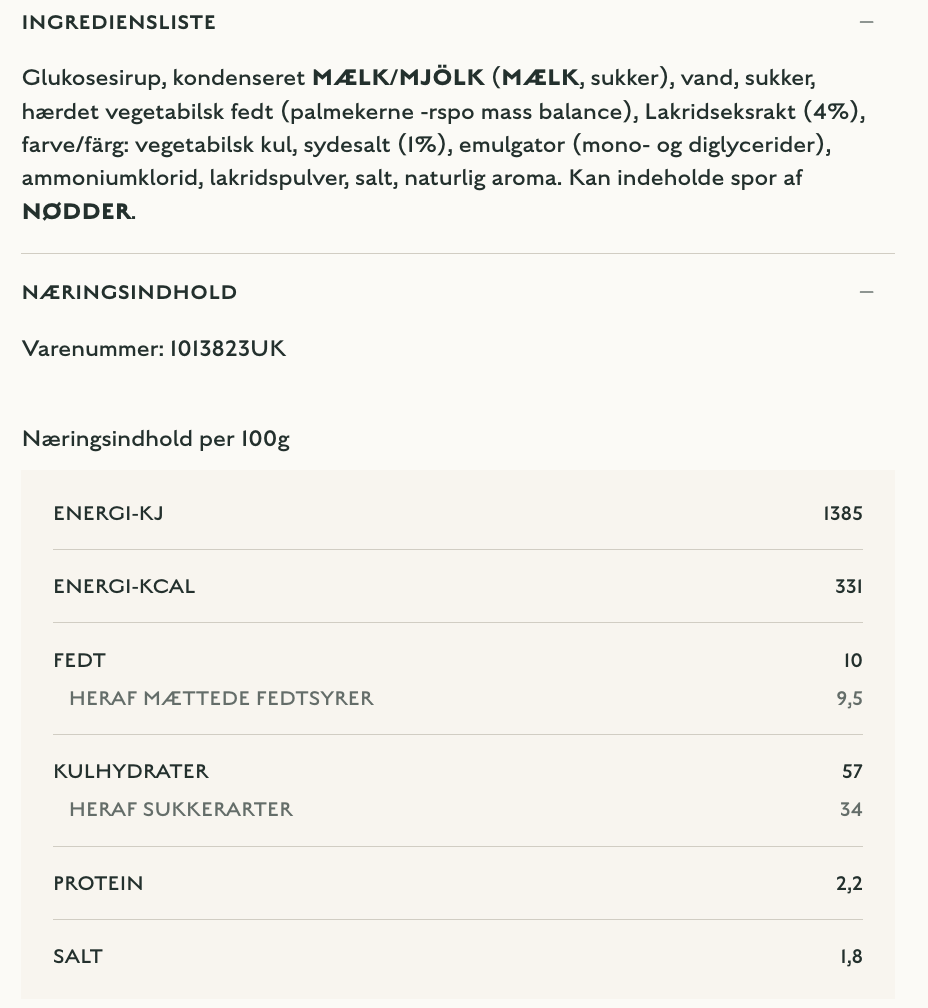 Karamel Kompagniet - Karameller med saltlakrids, lille