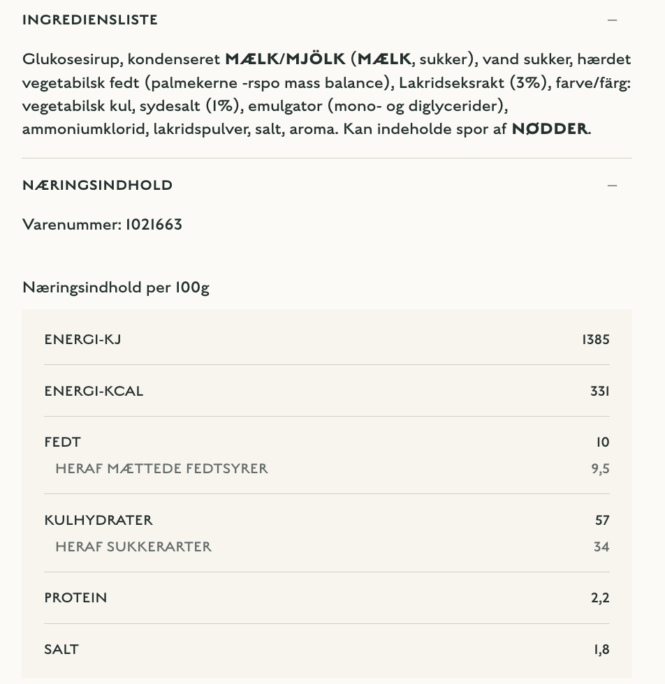 Karamel Kompagniet - Karameller med saltlakrids, stor