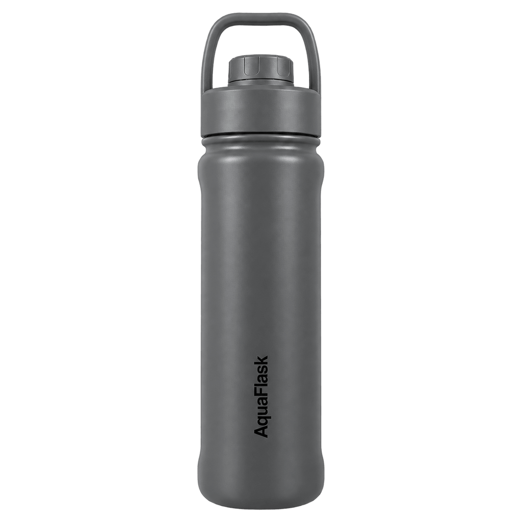 AquaFlask Sports Bottle Stone Gray 650 ml – isoleret drikkedunk
