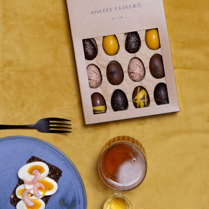 anker chokolade påskeæg fyldt chokolade påske 24 stk stor æske