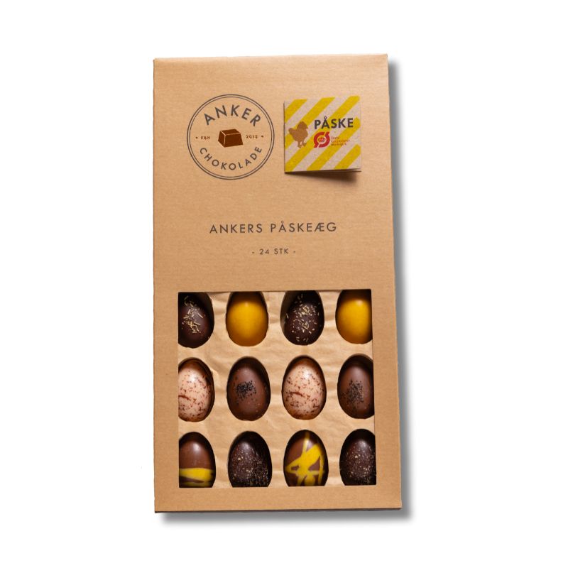 anker chokolade påskeæg fyldt chokolade påske 24 stk stor æske