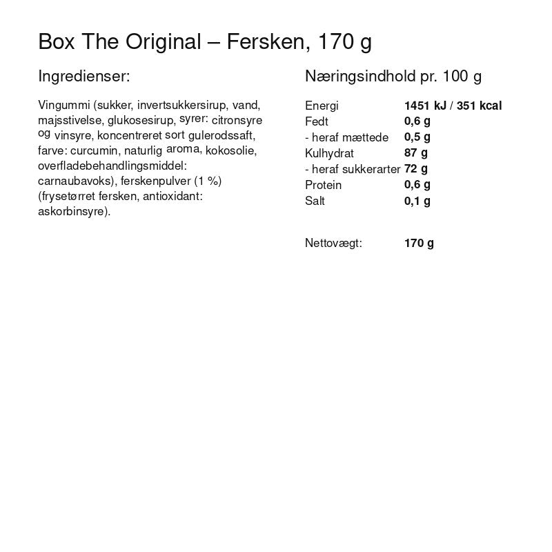 Box The Original – Vingummi, Fersken