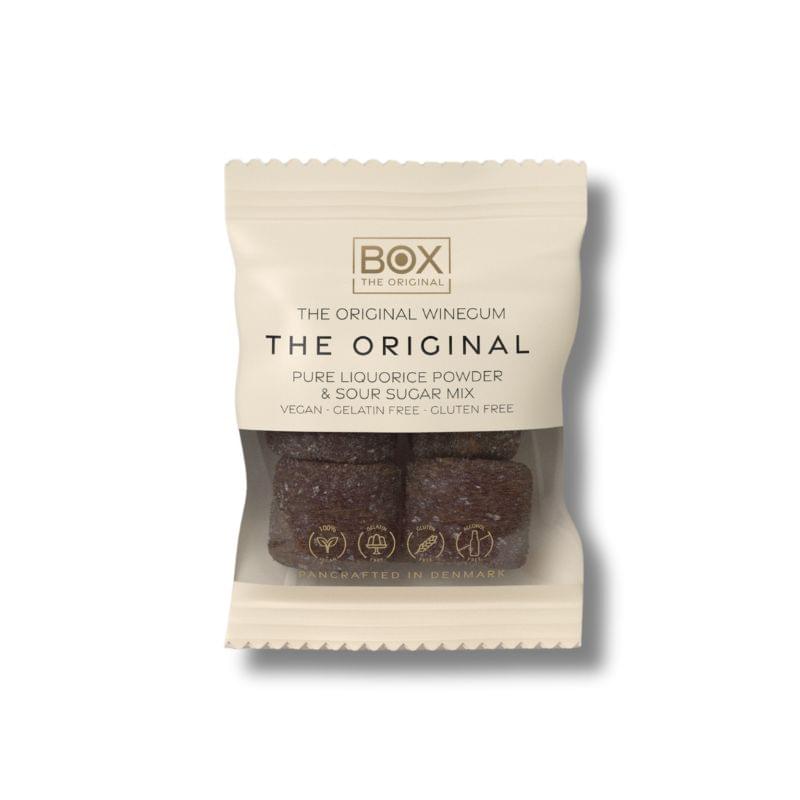 box the original original lakrids vingummi vegansk