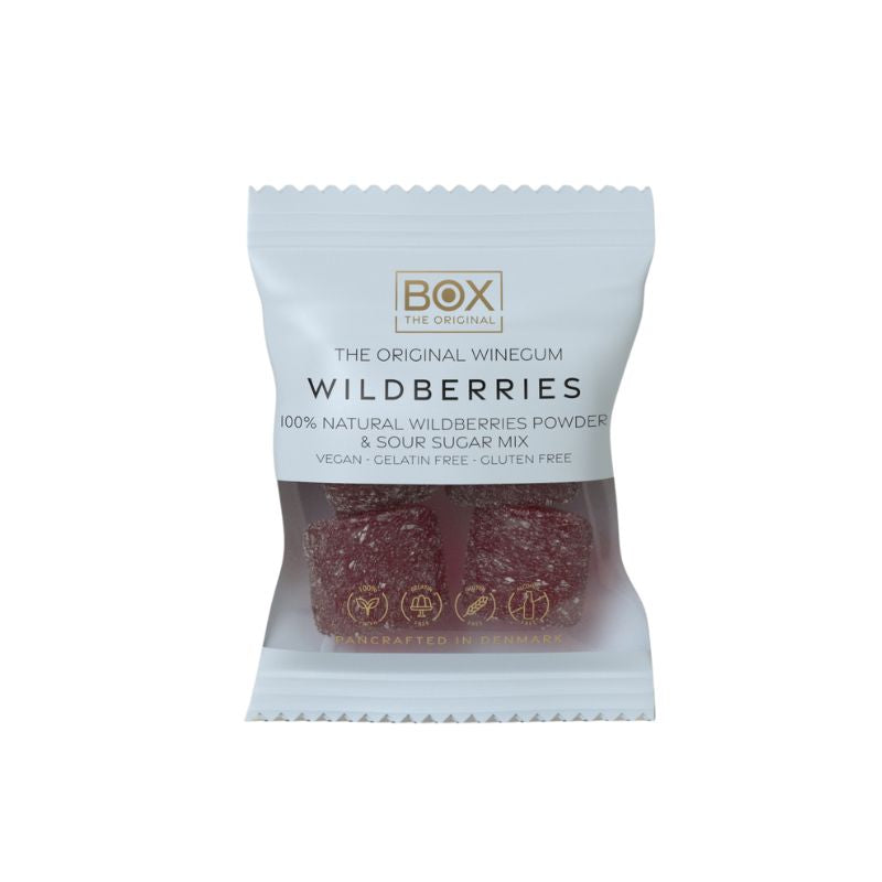 flowpack individuelt indpakket vingummi box the original wildberries skovbær