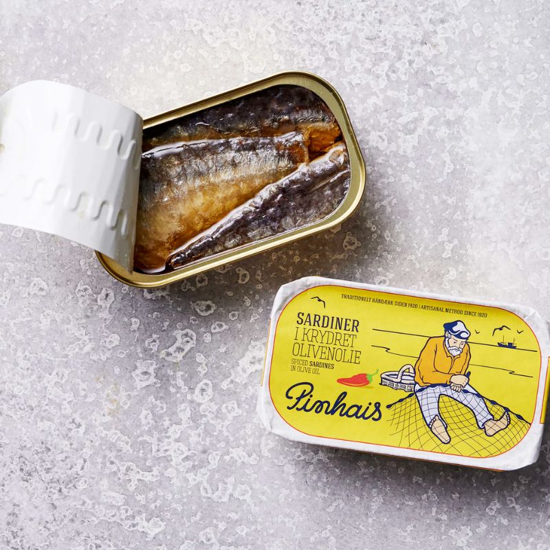 Sardiner i krydret olivenolie – Pinhais x Grøndals