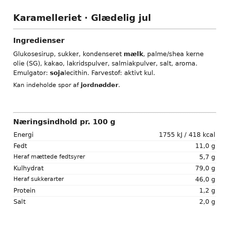 Karamelleriet -  GLÆDELIG JUL, Mini