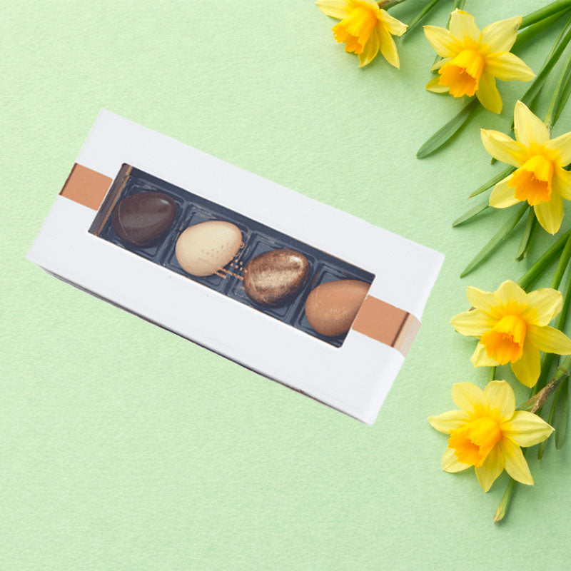 Aalborg Chokoladen - Påskeæske m. 4 vagtelæg