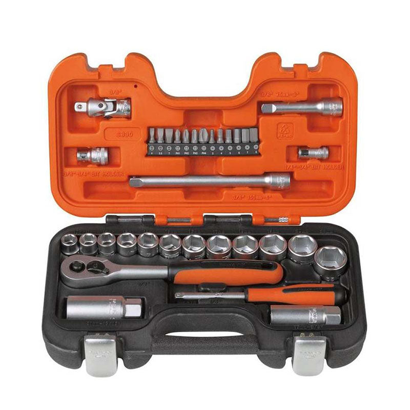 Bacho - Topnøglesæt 34 dele (1/4" & 3/8")