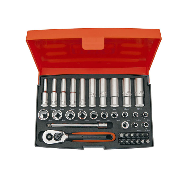 Bacho - Topnøglesæt 37 dele (1/4")