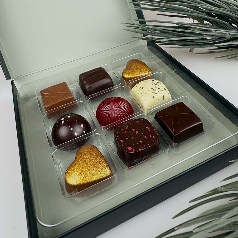 BEST chocolate - Juleæsken, 9 stk. dessertchokolade