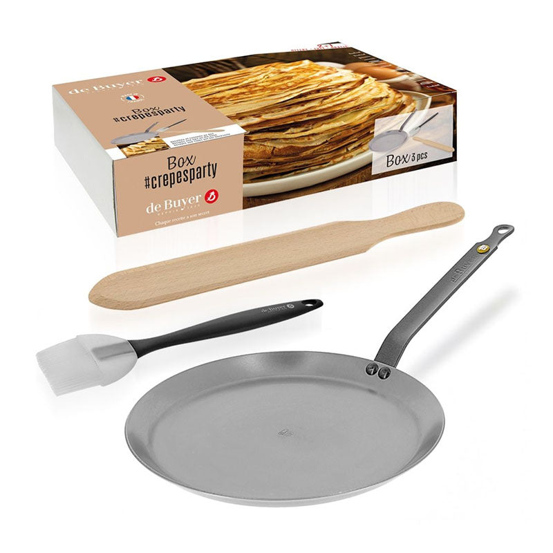 De Buyer – Crêpes sæt med crêpepande og tilbehør