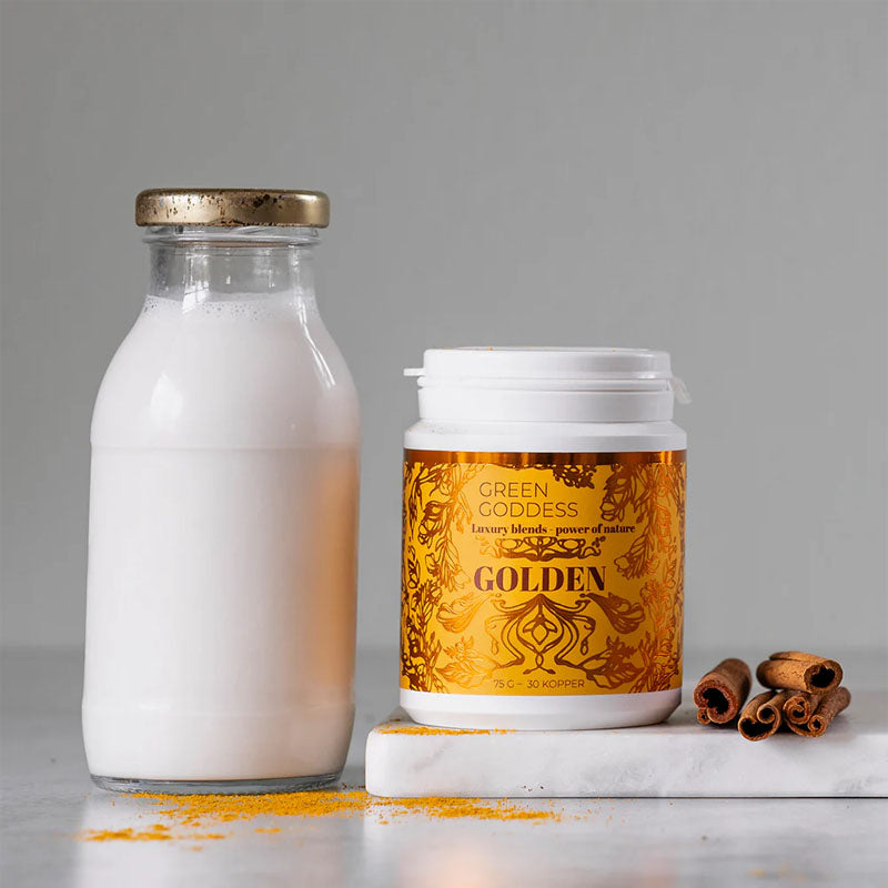 green goddess goldenblend lattepulver latte drikkelse vegansk plantebaseret