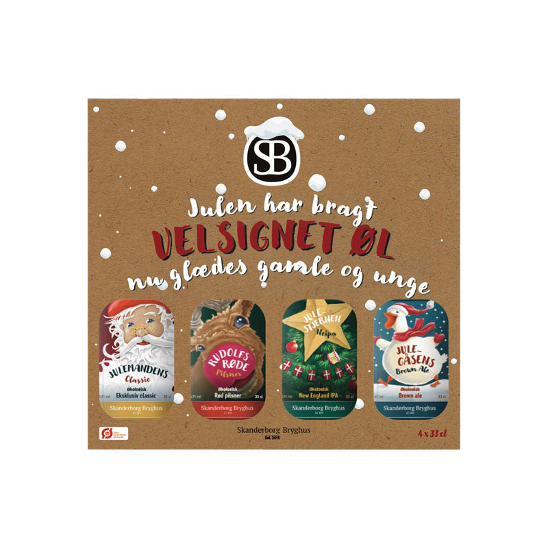 Skanderborg Bryghus - Gavekasse med økologiske juleøl