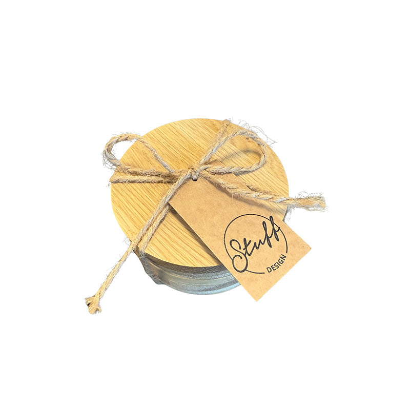 Stuff Design - Glasbrikker i egetræ, 6 stk.