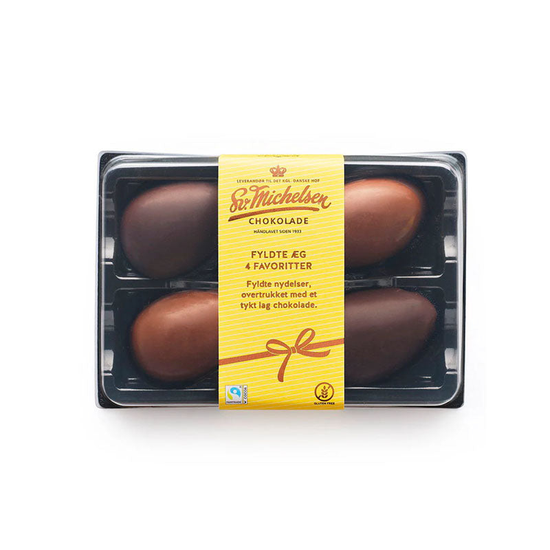 Sv. Michelsen - 4 store fyldte påskeæg - nougat & marcipan