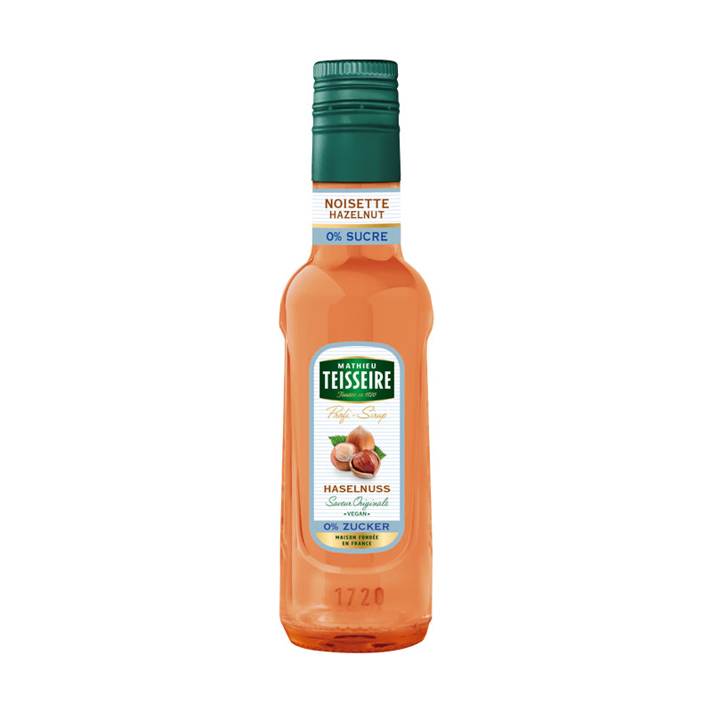 Mathieu Teisseire - Hasselnød sirup, Sukkerfri 250 ml.