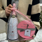 Valentines - Gaveæske med vin og chokolade