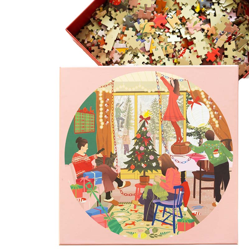 puslespil vissevasse julen julepuslespil rundt puslespil