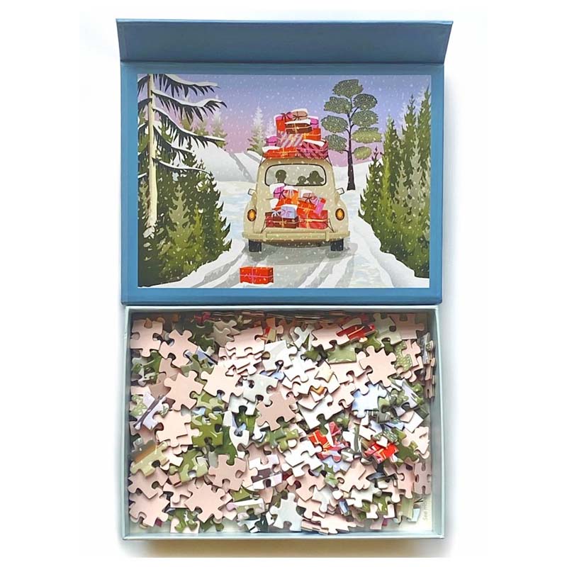vissevasse puslespil jul julen julepuslespil adventsgave julegave puzzle allpacked