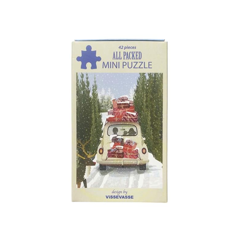 vissevasse puslespil mini 42 brikker adventsgave allpacked puzzle gaveide