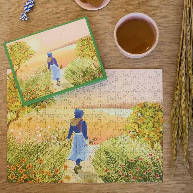 vissevasse puslespil forår spil autumn 300brikker puzzle hygge