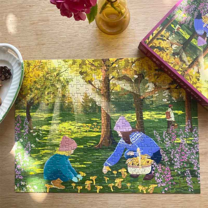 Chanterelles puslespil kantareller skovtur hygge puzzle 
