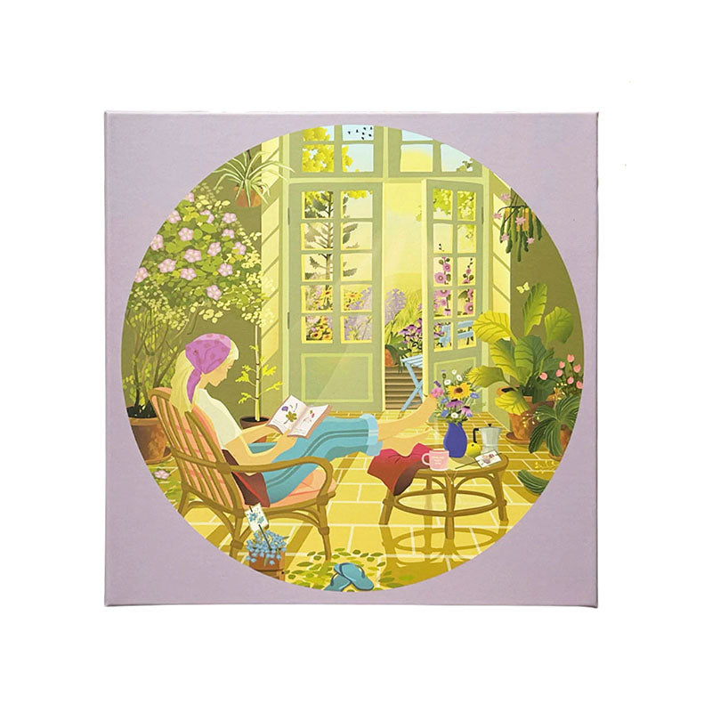 vissevasse puslespil morning glow forårsmotiv 1000 brikker rundt puslespil