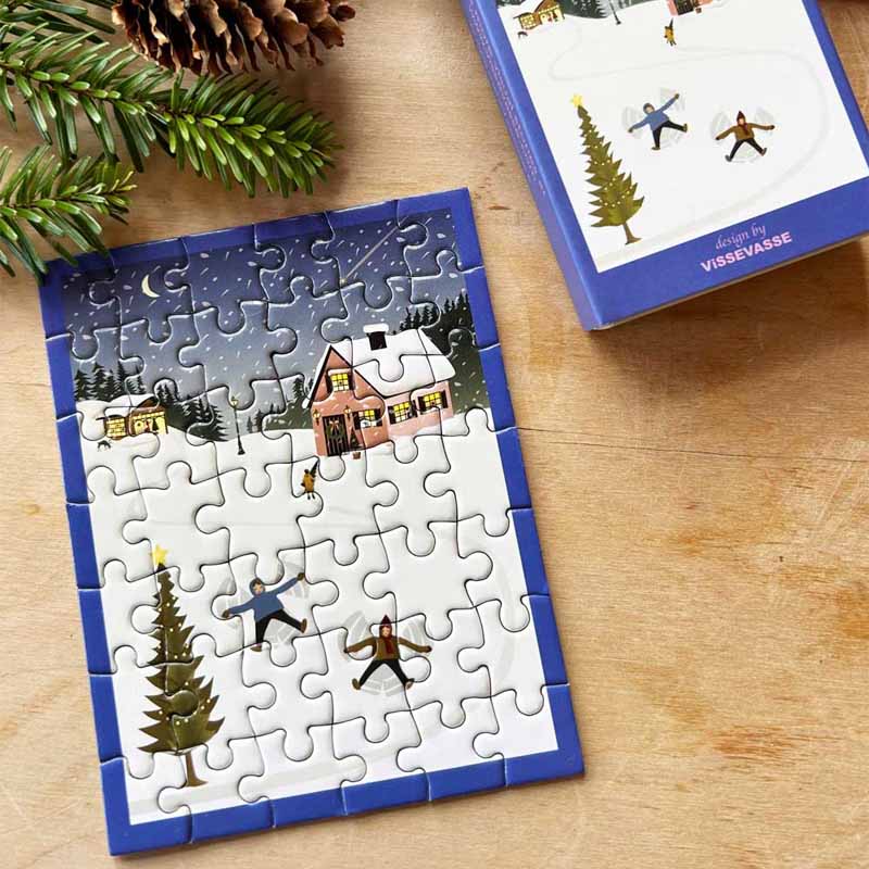 ViSSEVASSE - Mini Puslespil, Snow Angels