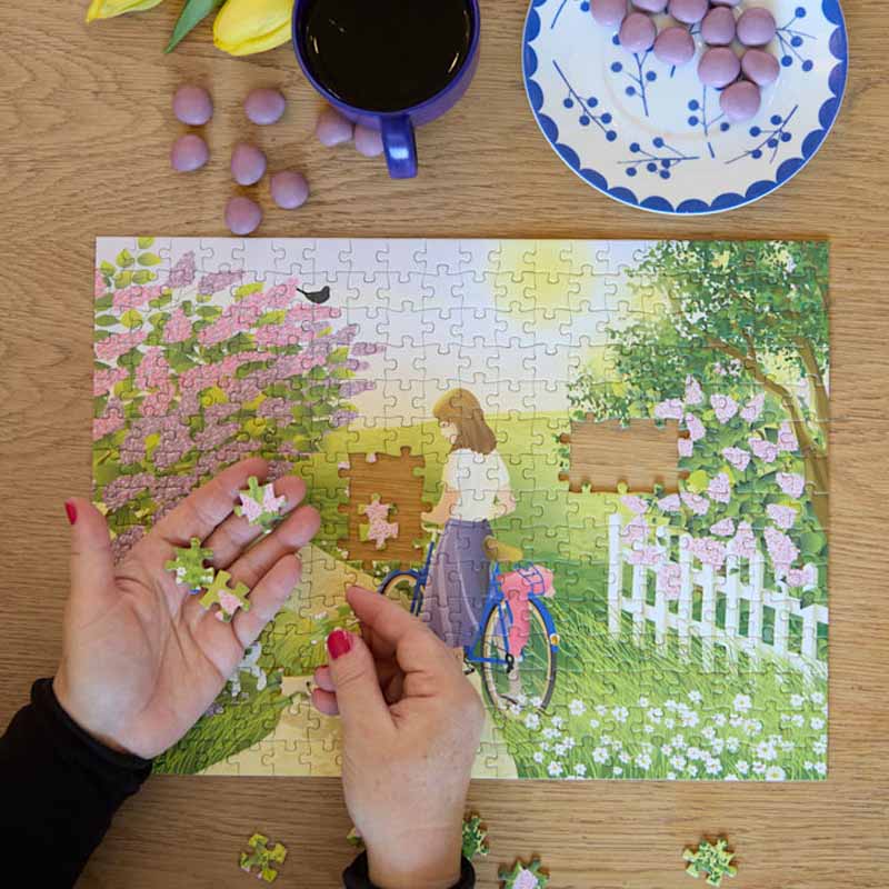 vissevasse puslespil forår spil spring 300brikker puzzle hygge