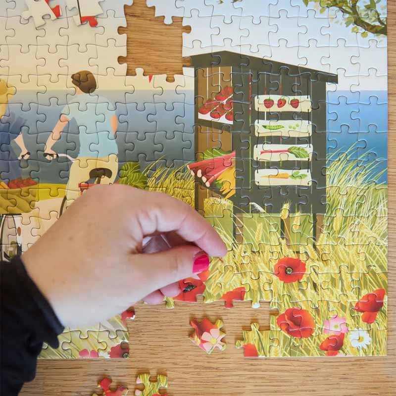 vissevasse summer sommer puslespil 300brikker spil hygge årstider puzzle