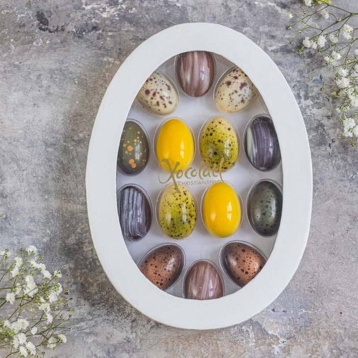 Xocolatl - Easter Art 14 Chokoladeæg, oval æske