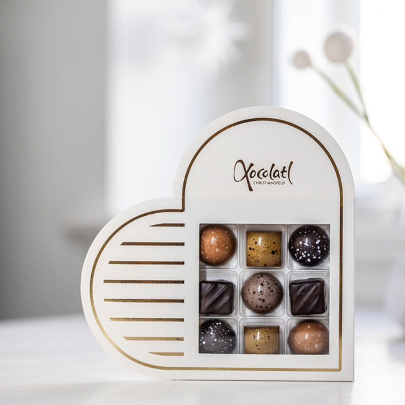 Hvidt hjerte æske chokolade
