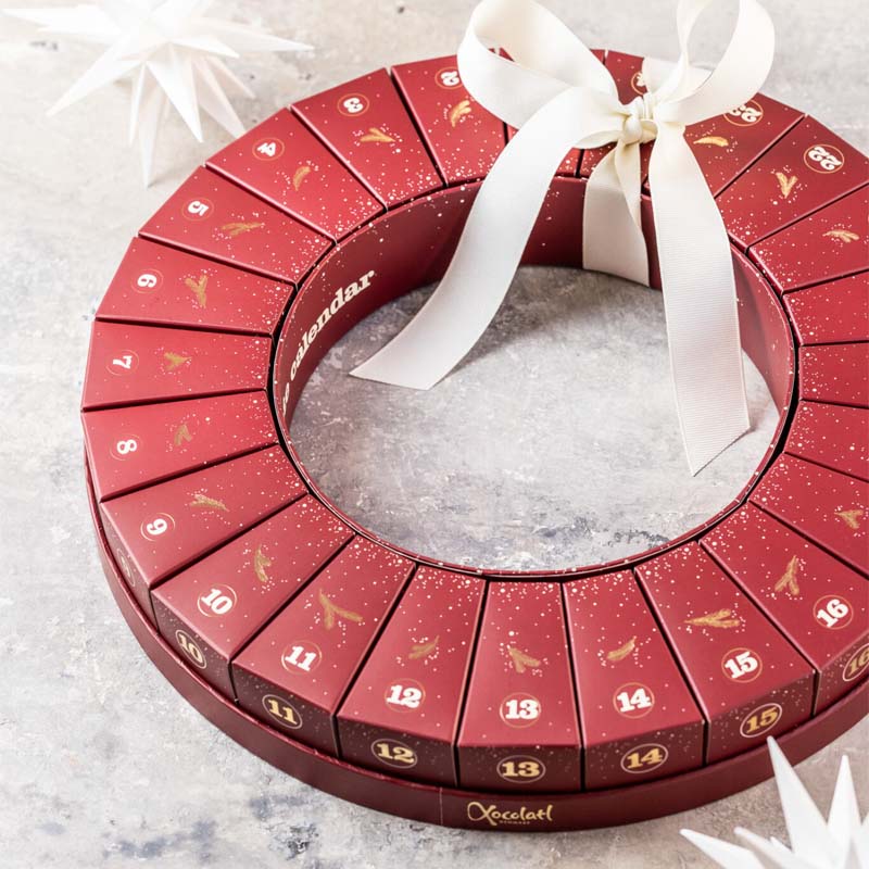 julekalender delekalender xocolatl rund chokolade