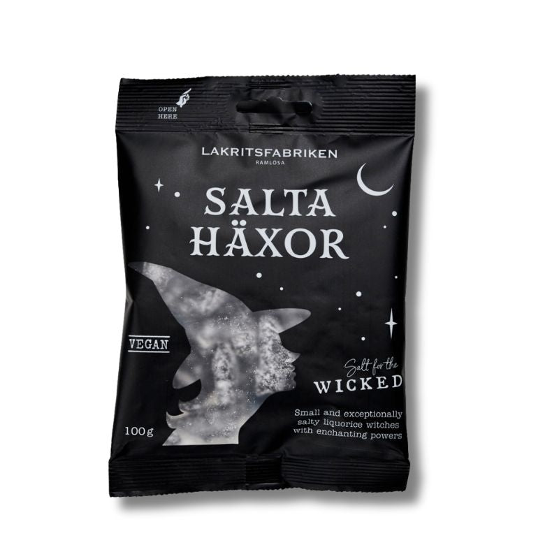 Lakritsfabriken Salta Häxor stærk salt lakrids vegansk