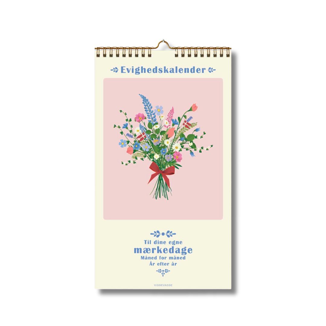 Fødselsdagskalender 17×29,7 cm med spiral ViSSEVASSE evighedskalender gaveidé