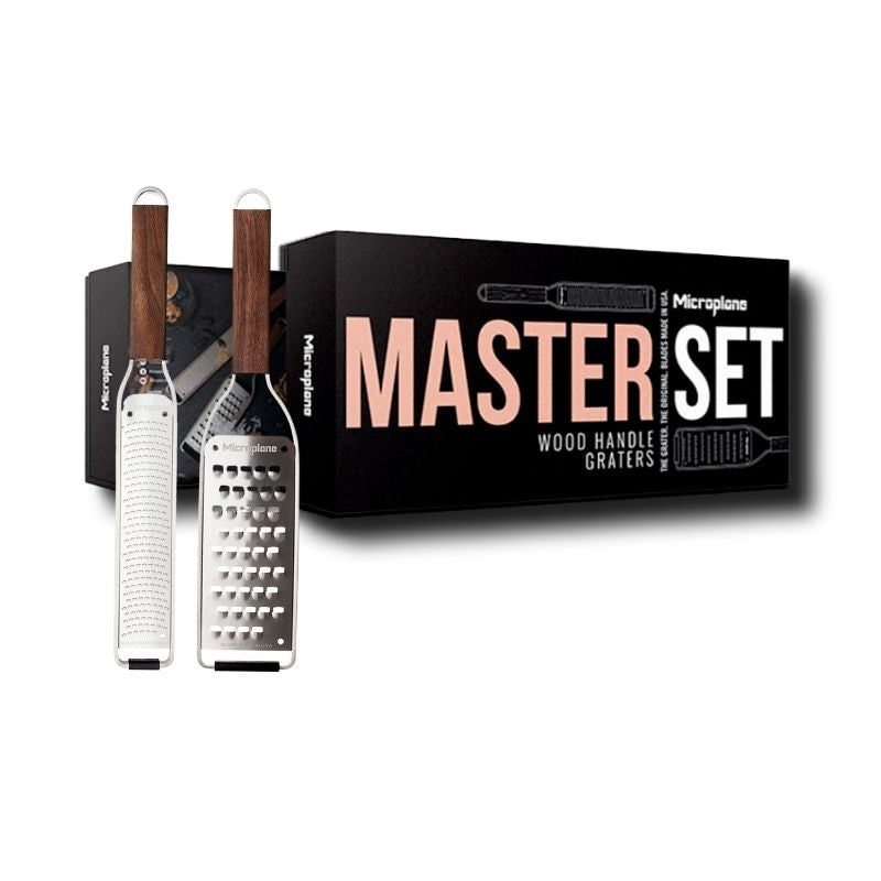 microplane master set giftset gaveæske rivejern træhåndtag træ