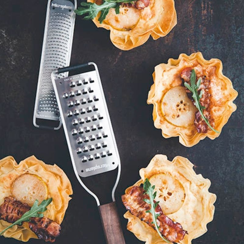 microplane master set wood handle graters rivejern træhåndtag 2 stk gave idé gavesæt