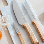Opinel Parallèle Olive Trio Set knivsæt oliventræ