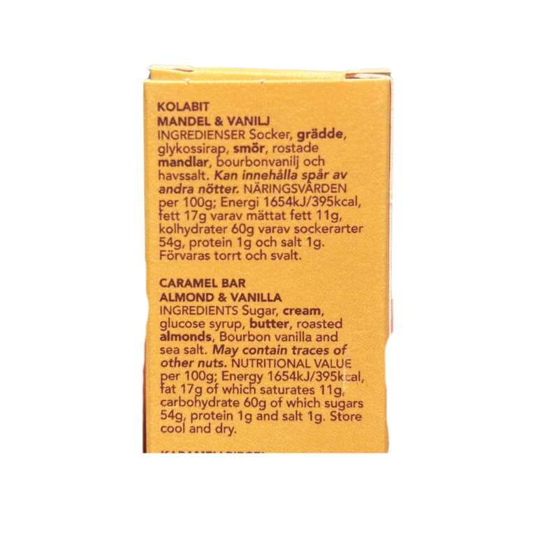 Pärlans - Karamelbar, Mandel og Vanilje