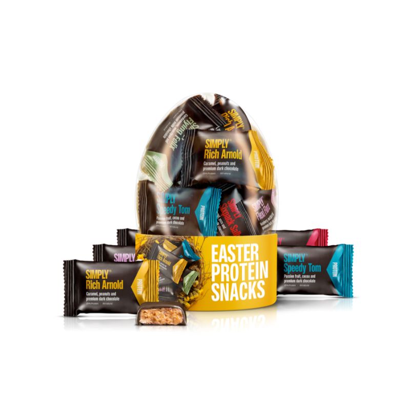 simply chocolate protein proteinbar påskeæg chokolade 2026