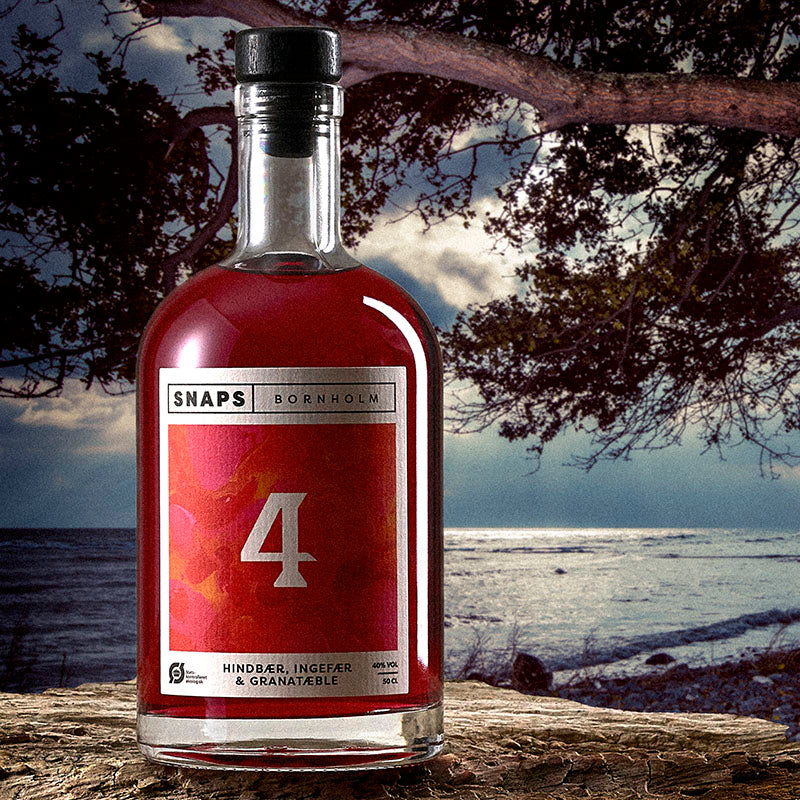 SNAPS BORNHOLM - № 4 Hindbær, Ingefær & Granatæble 40% 50 cl.