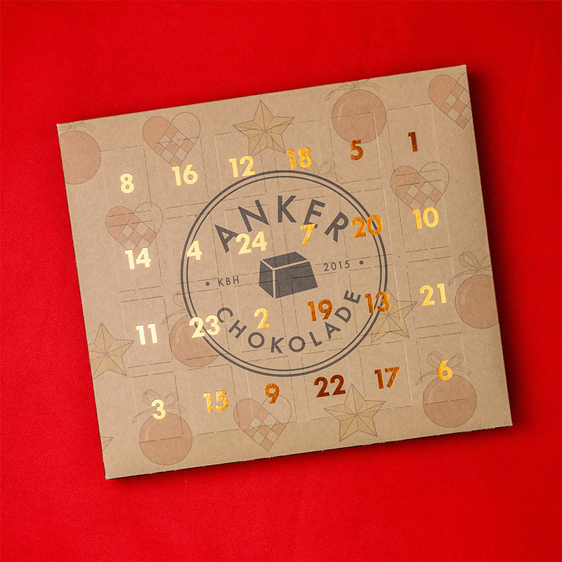 anker chokolade julekalender økologisk dele