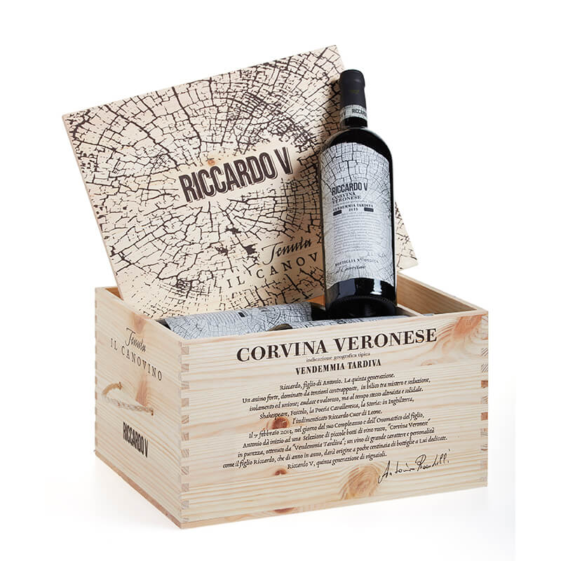 Ricardo V Corvina Veronese rødvin i gavekasse med 6 stk
