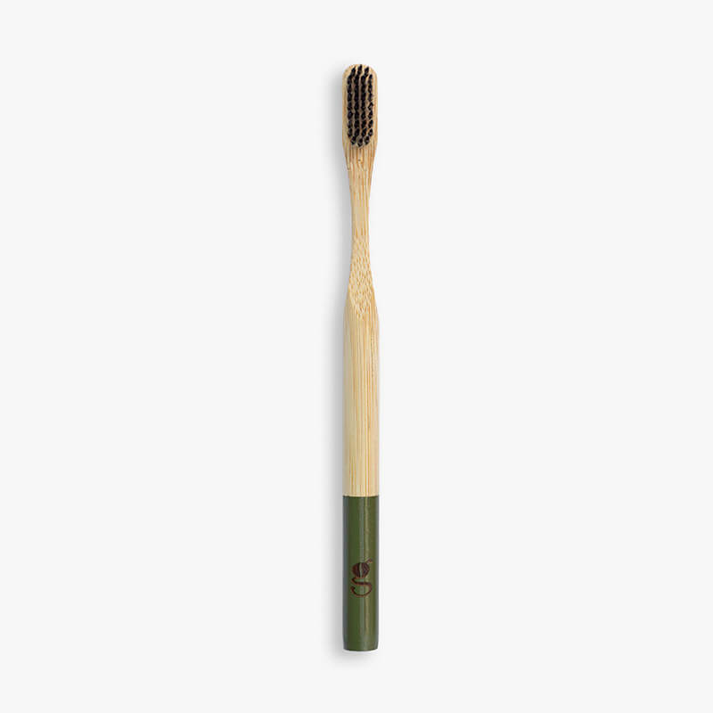 grums - Bambus Tandbørste - Oliven grøn